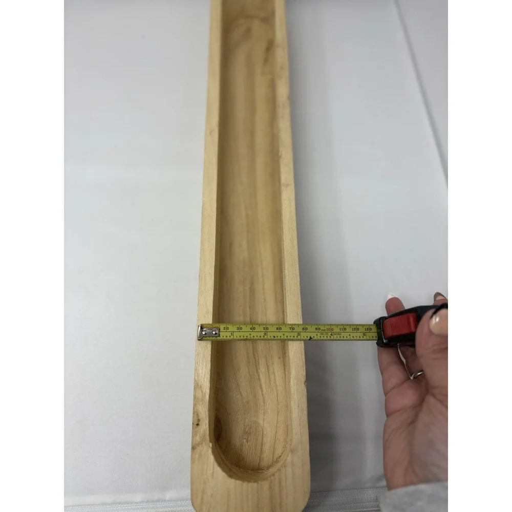 Ashland Natural Wood Sand & See Wooden Bowl Trench Decor 22